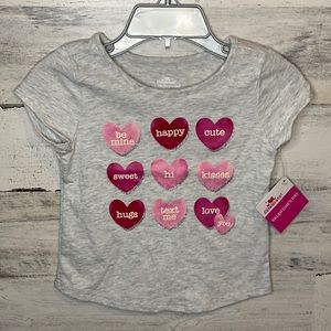 Baby Girl Heart Shirt Size 12 Months NEW